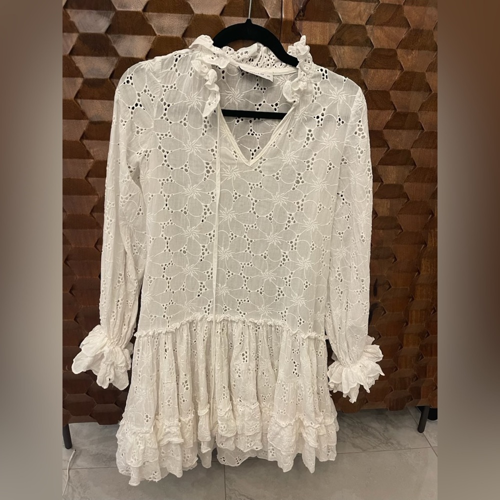LEI White Eyelet Lace Blouse